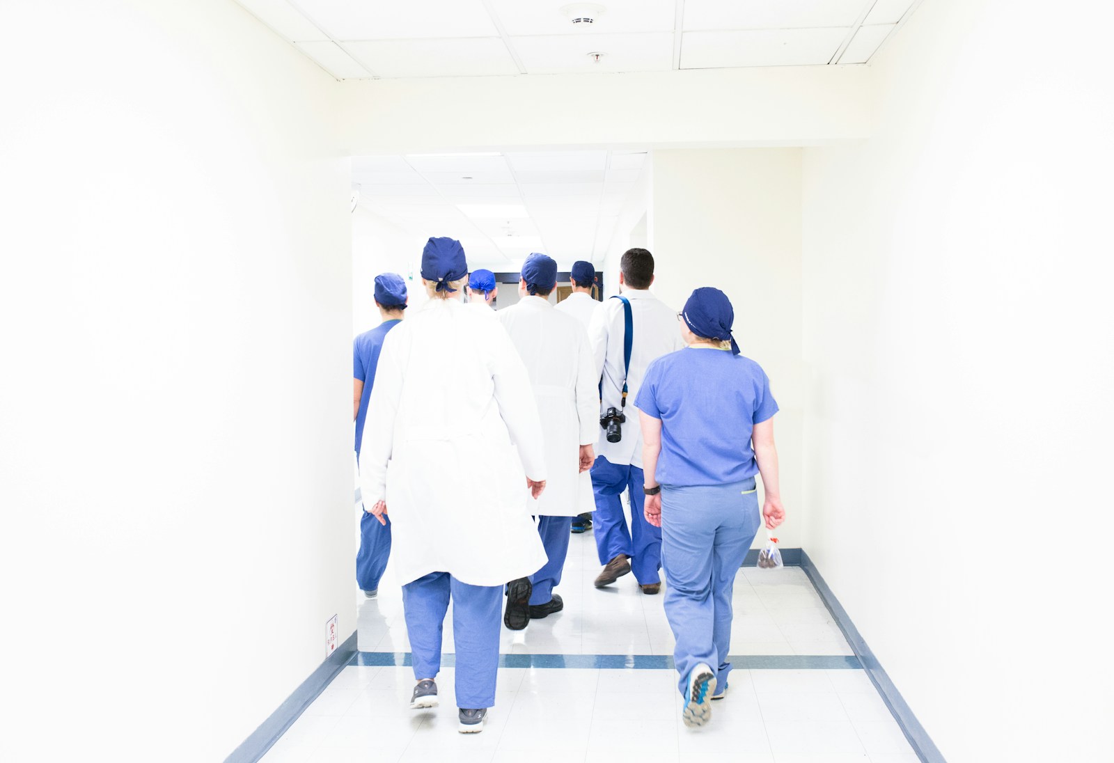 Healthcare professionals working together in a hospital